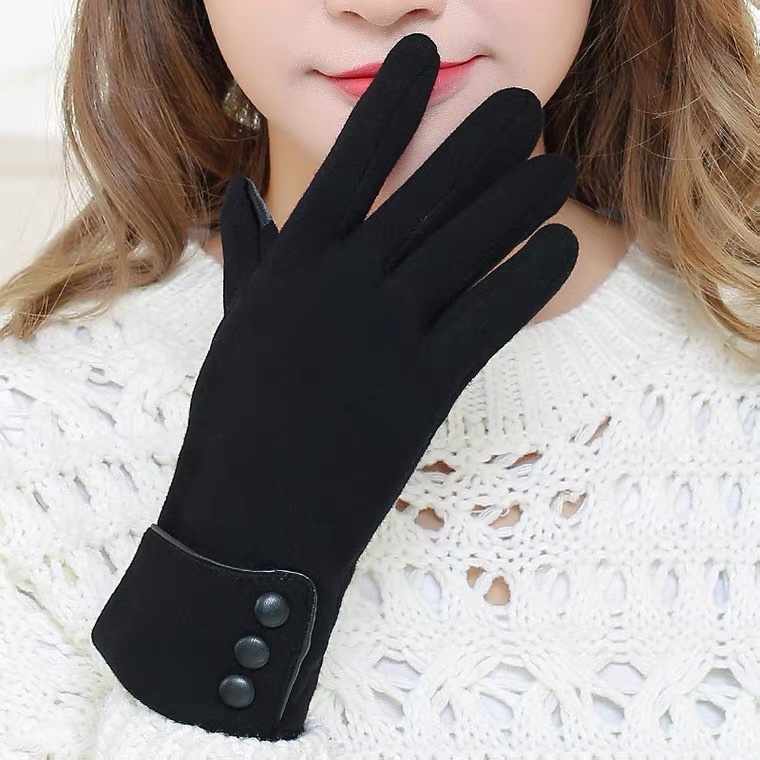 Autumn and winter riding warm fleece gloves non-fleece touch screen gloves for women plus fleece warm gloves for hand repair