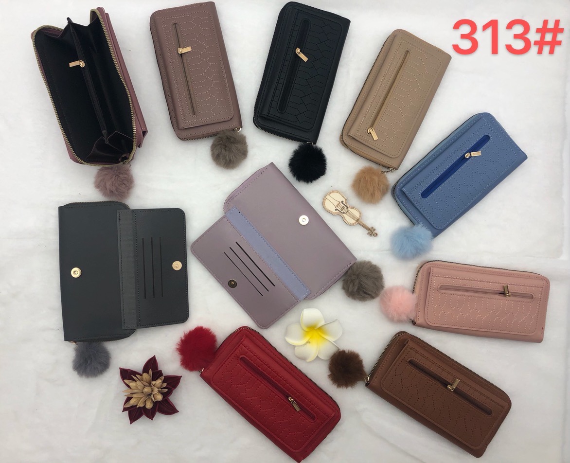 2021 New Korean-style zipper wallet, long wallet, women's handbag, bow, small pocket, wallet manufacturer supplies simple and loose edge bags details Picture