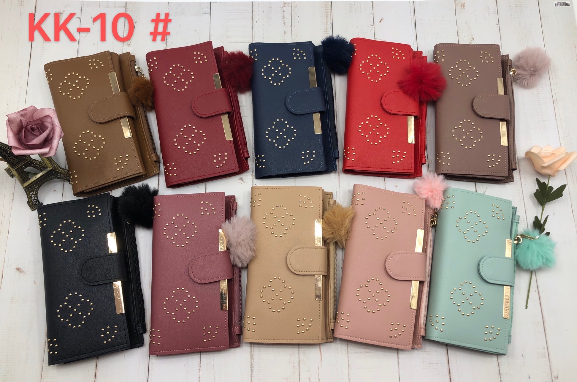 2021 Girls' Wallet, New short zipper fashionable Korean version student two-fold loose money pocket bag Specification image