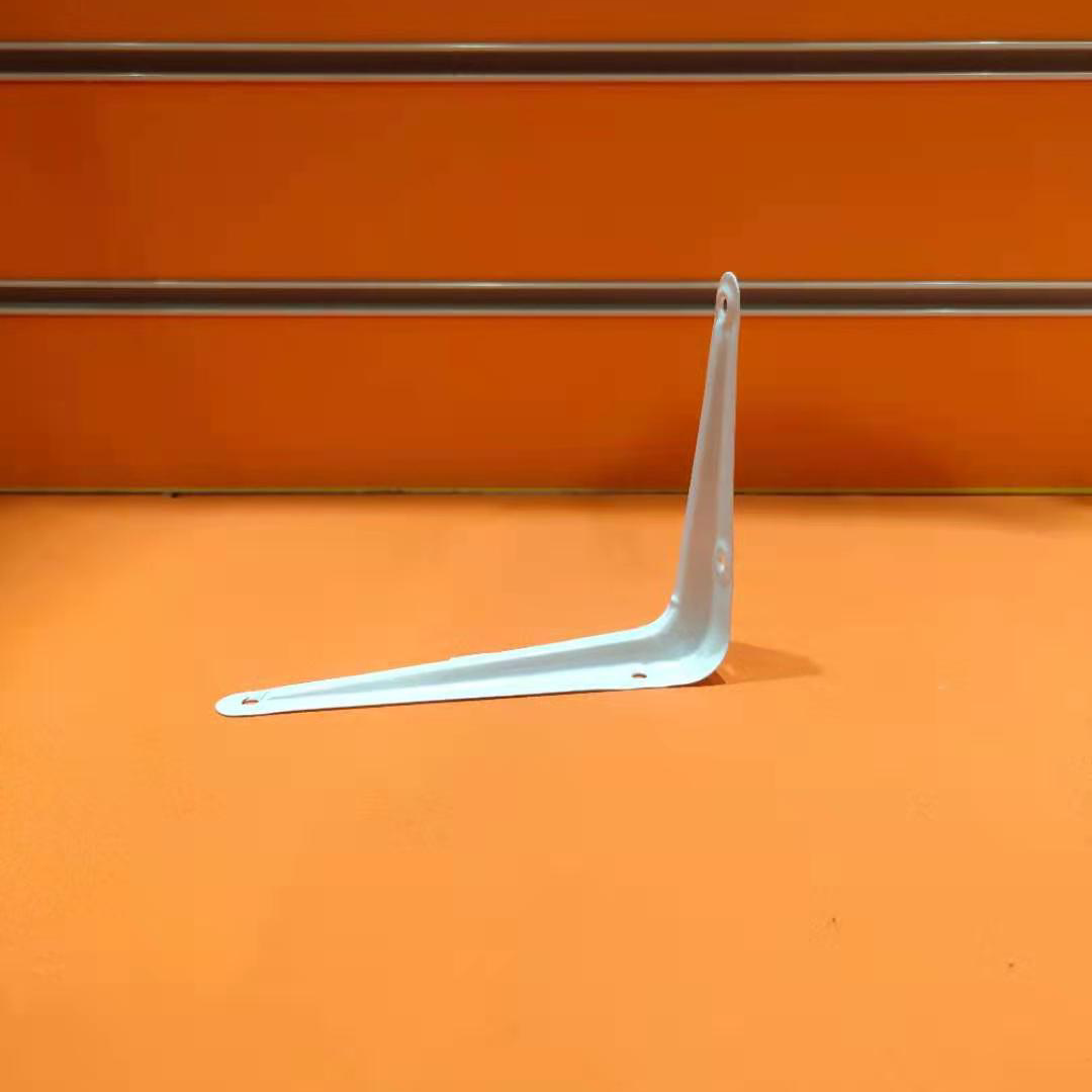 外烤漆三角支架承重强 五金工具三角支架托架铁架墙面上搁板支撑架置物架直角固定支架来样定做 白色三角支架 角铁固定支架