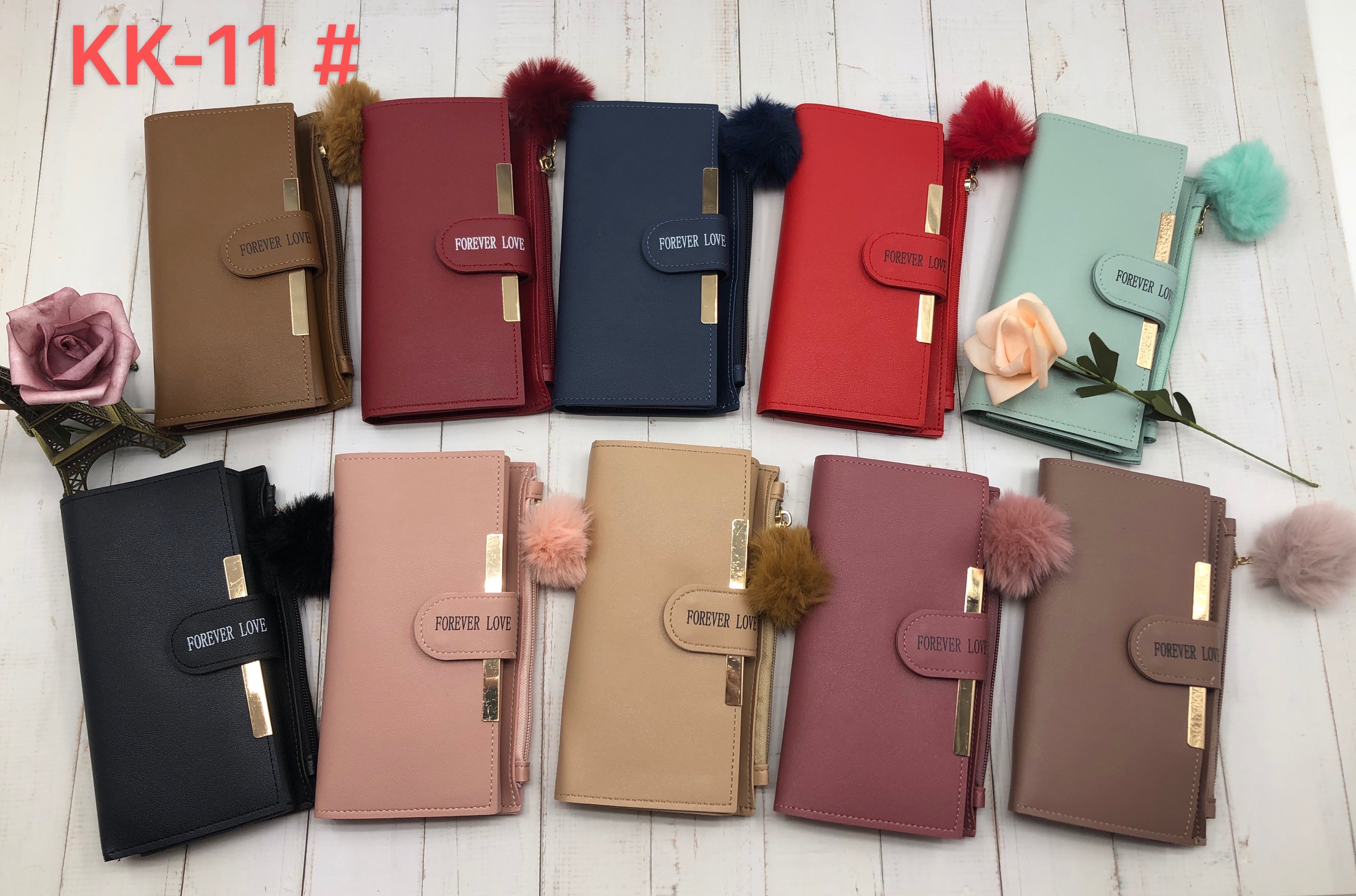 Monedero para niñas monedero corto para niñas 2021 nueva cremallera de moda versión coreana estudiante dos doblados dinero suelto lado de la bolsa de la mano Specification image