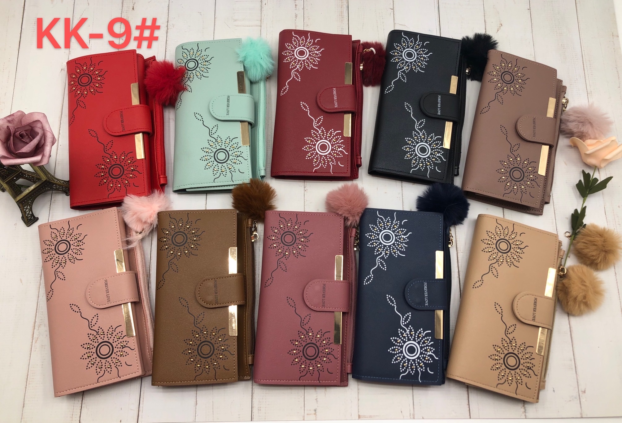 2021 Girls' Wallet, New short zipper fashionable Korean version student two-fold loose money pocket bag details Picture