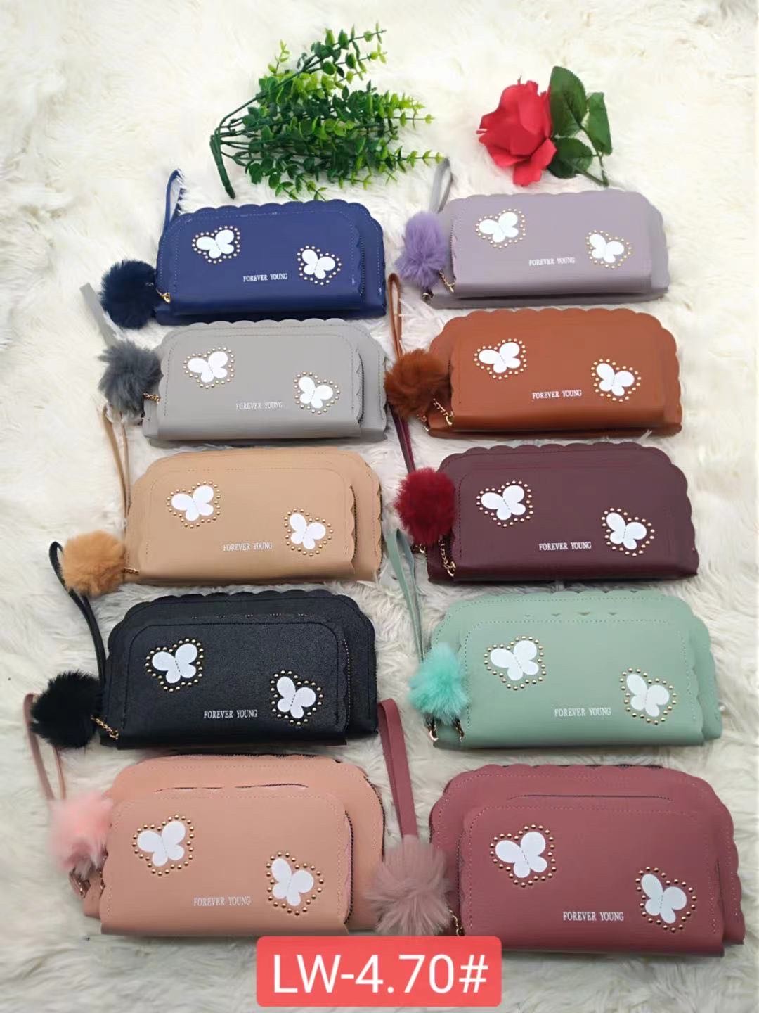 2021 New Korean version zipper wallet, women's handbag, high and low bag manufacturer supplies simple loose edge bags details Picture