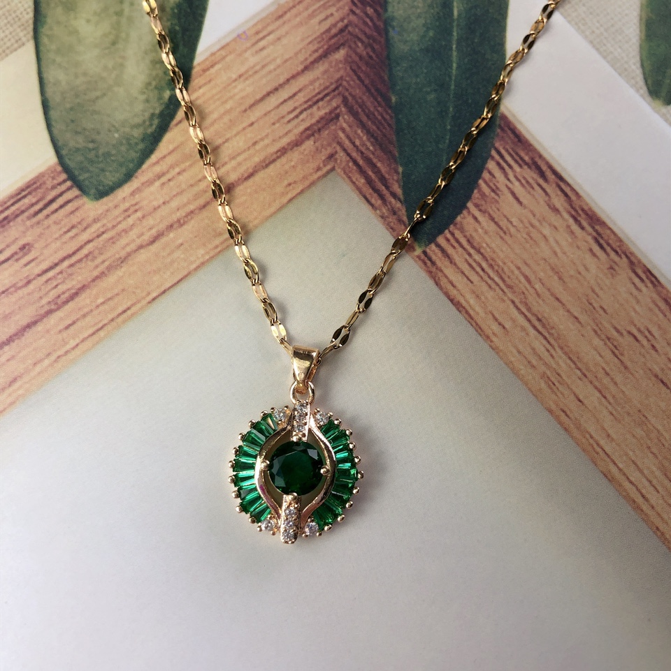 Yuna Jewelry A57 personality atmosphere design sense magic eye fashion luxury temperament network red collarbone chain