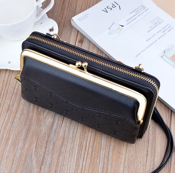 New mobile phone bag, women's wallet, zipper shoulder bag, women's bag, small crossbody bag, fashionable and simple key coin purse Specification image