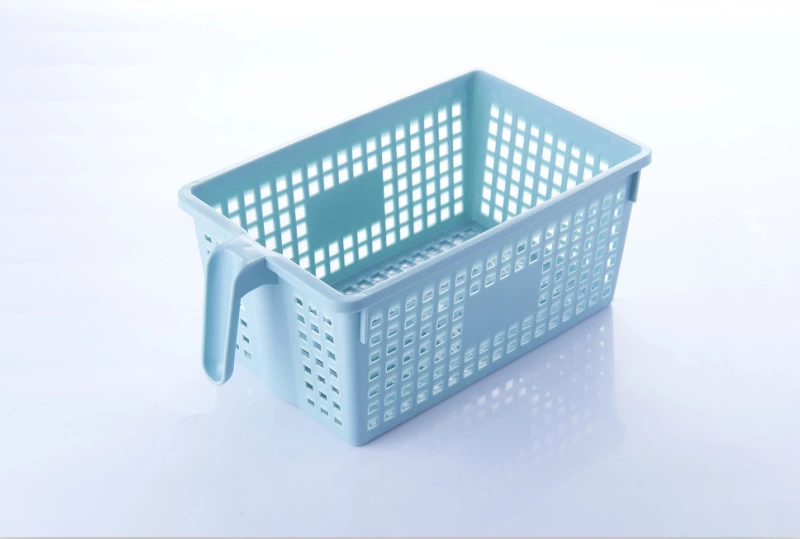 H01－271方形塑料收纳筐带手柄收纳篮厨房浴室置物篮多功能储物篮详情图5