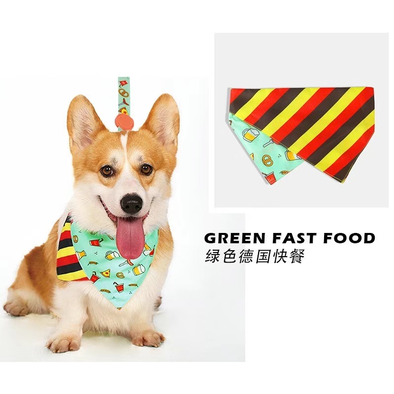 宠物用品【FuHsi口水巾】夏日绚烂多彩口水巾，出门必备！进口面料，防水不沾毛，颜色鲜艳反复清洗不掉色，支持批发代发～