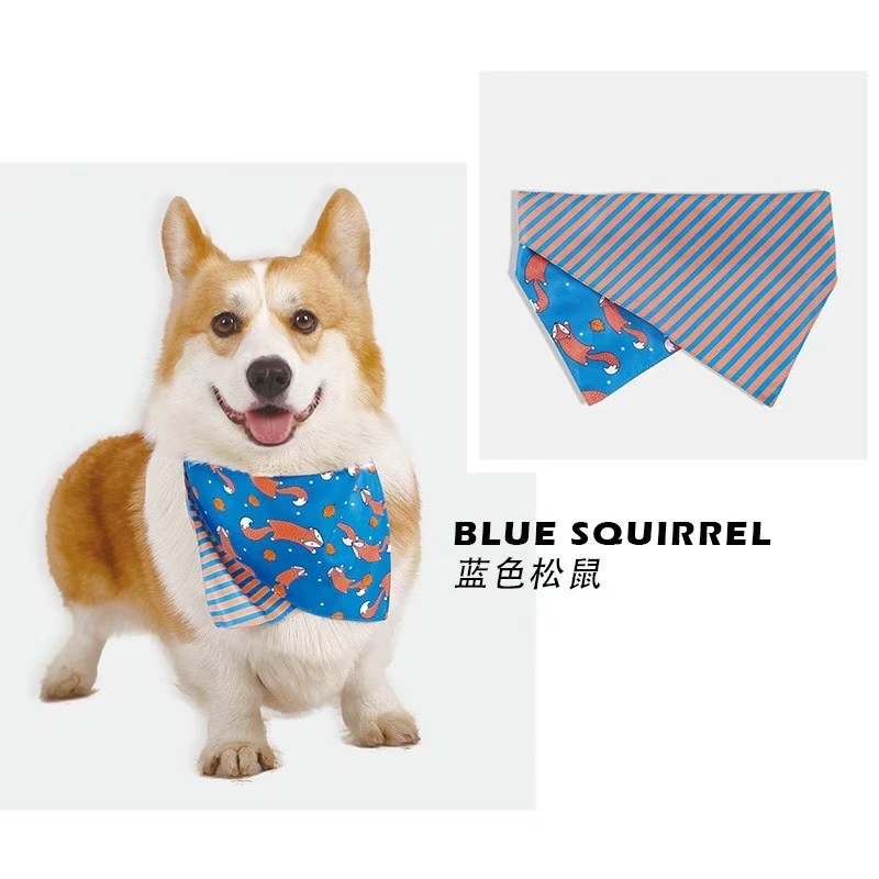 宠物用品【FuHsi口水巾】夏日绚烂多彩口水巾，出门必备！进口面料，防水不沾毛，颜色鲜艳反复清洗不掉色，支持批发代发～详情图4