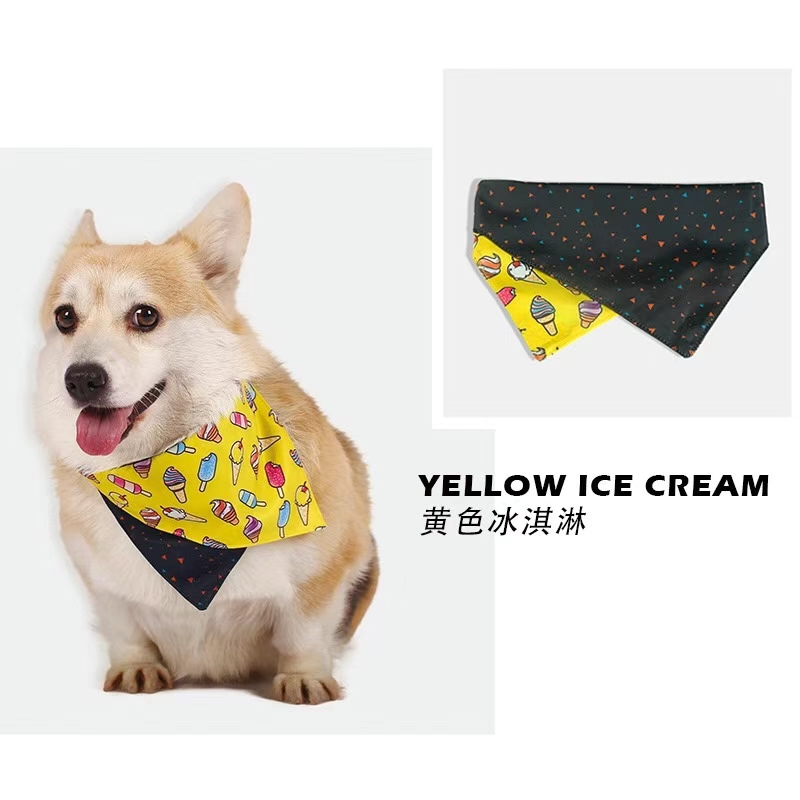 宠物用品【FuHsi口水巾】夏日绚烂多彩口水巾，出门必备！进口面料，防水不沾毛，颜色鲜艳反复清洗不掉色，支持批发代发～详情图7