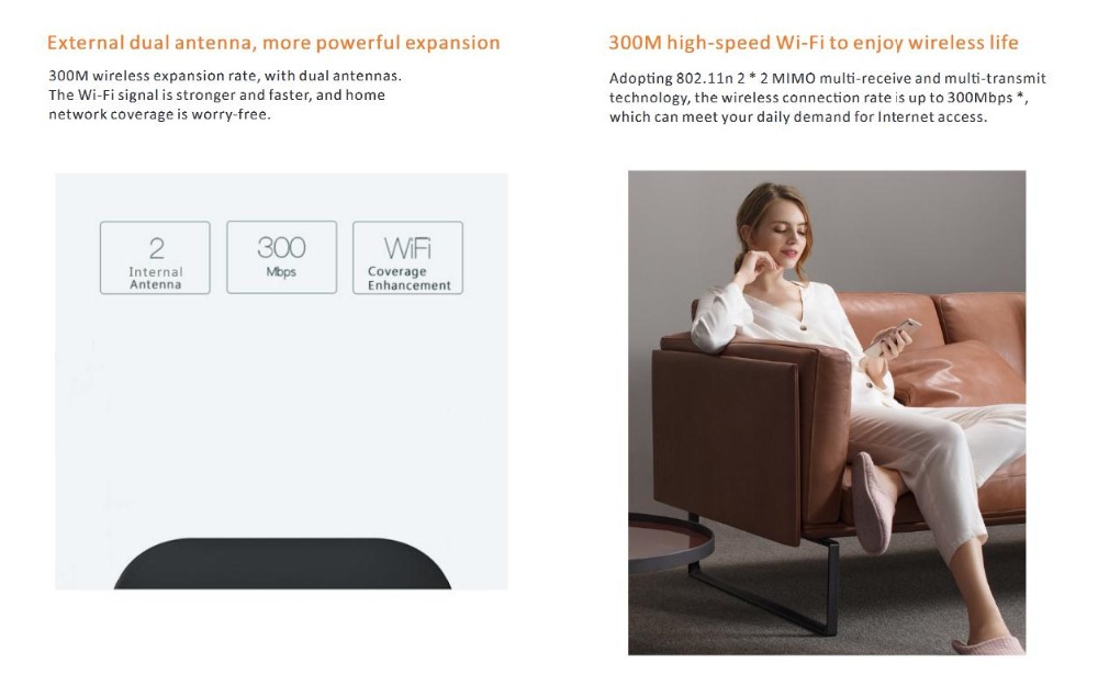 Signal amplifier 300M wireless signal repeater wifi wireless router detail image 6