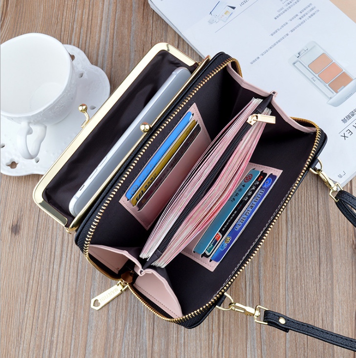 New mobile phone bag, women's wallet, zipper shoulder bag, women's bag, small crossbody bag, fashionable and simple key coin purse Application Scenario