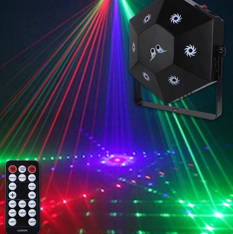 KTV color light flashing light color-changing home bar voice-controlled rotating atmosphere light starry sky light room decorated with star lights