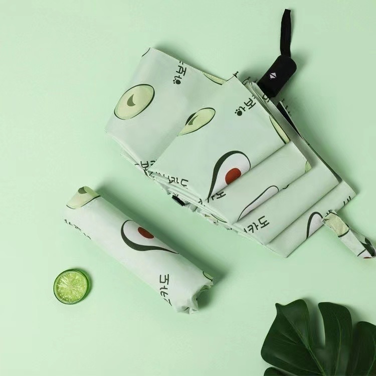 千家旺布朗熊 水果全自动三折黑胶太阳伞防紫外线小清晰卡通晴雨伞女学生伞1002详情图20