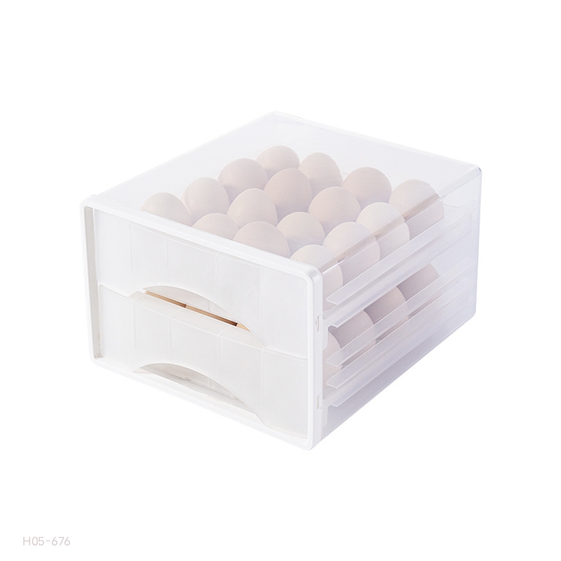 H05-676 厨房保鲜鸡蛋收纳盒冰箱抽屉式鸡蛋盒透明保鲜收纳鸡蛋盒详情图5