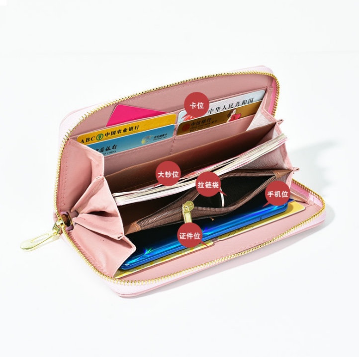 Largo estilo mujer cartera al por mayor 2021 nueva cremallera handbag versión coreana impresa estudiante chica bolsa de teléfono móvil de gran capacidad Application Scenario