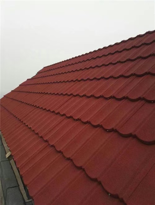 厂家直销金属彩石瓦 屋顶瓦 瓦片 铁皮瓦 石头瓦  别墅瓦 彩砂瓦  金属瓦 屋脊瓦 专业出口非洲 瓦脊瓦配件石头粒瓦.详情图4