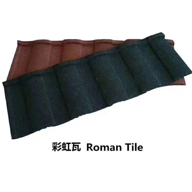 厂家直销金属彩石瓦 屋顶瓦 瓦片 铁皮瓦 石头瓦  别墅瓦 彩砂瓦  金属瓦 屋脊瓦  专业出口非洲质量保证，彩石瓦详情6