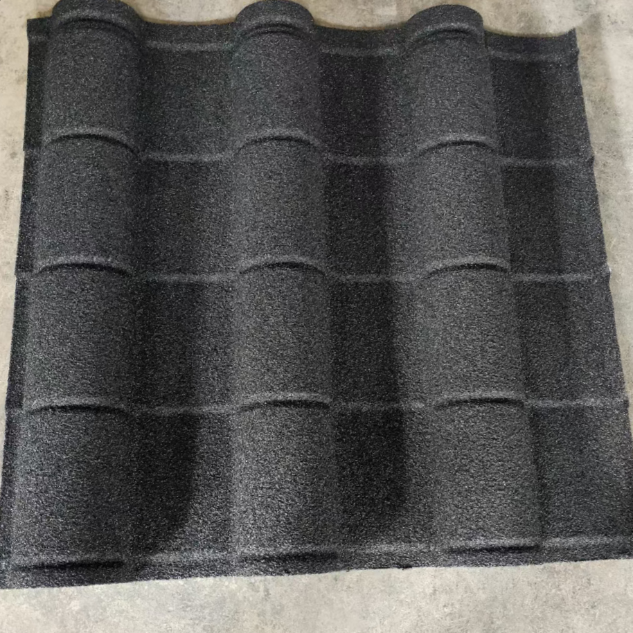 Factory direct metal color stone tile roof tile iron sheet tile stone tile villa tile color sand tile metal tile roof tile professional export Of African tile tile accessories stone grain tile @ thumbnail