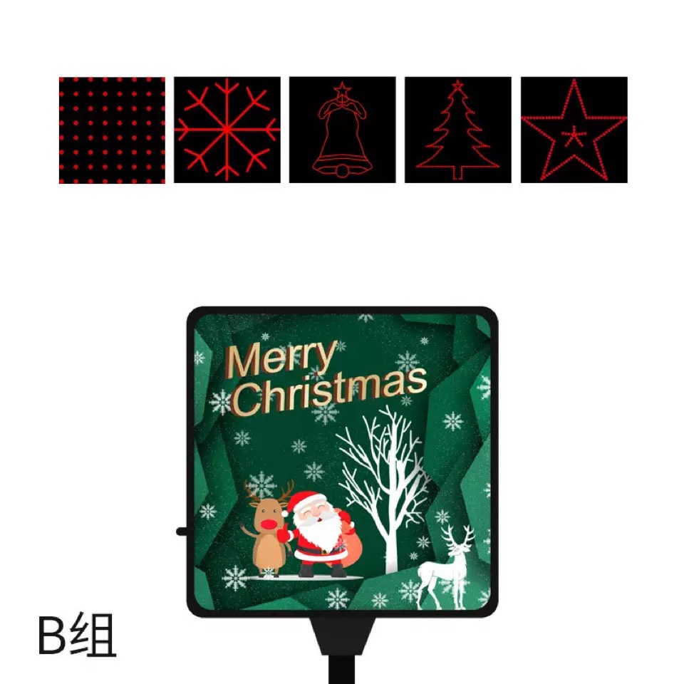 Mini Stage Lights Christmas Home Entertainment Decorative lights Halloween Lights Snowflakes Starry Sky USB Projection atmospheric Lights Christmas snowflakes