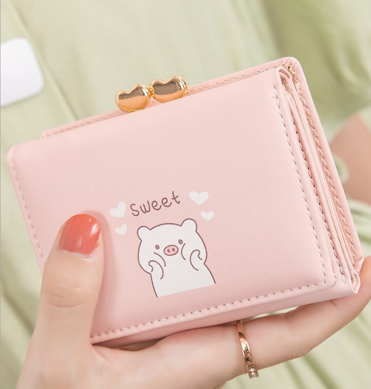 Ladies' short student Japanese-style girl 2021 Korean version new cute small coin wallet Specification image
