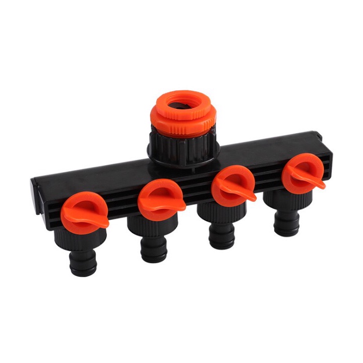 Garden tools water pipe connector with a four-point switch