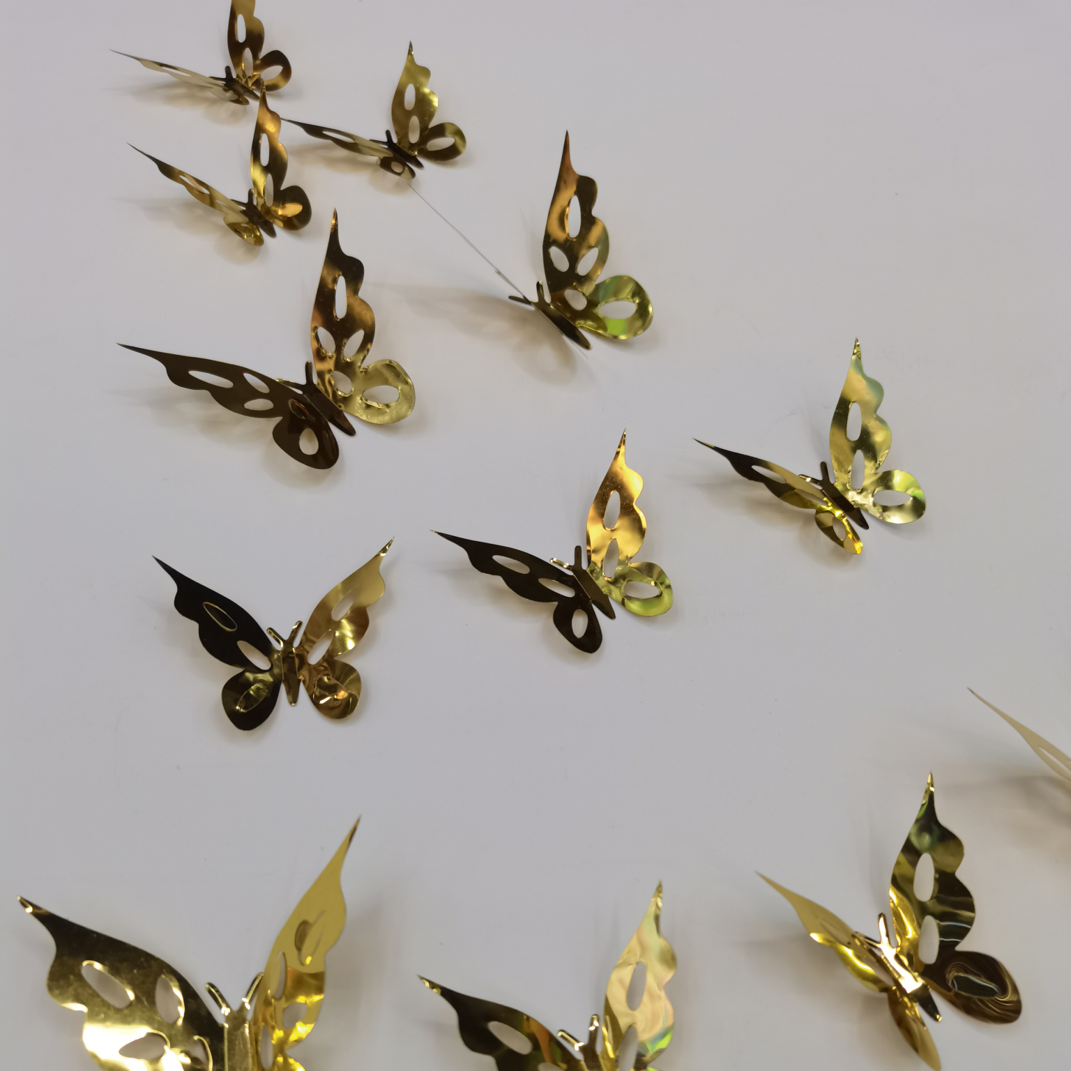 Gold foil butterfly tape pack of 12