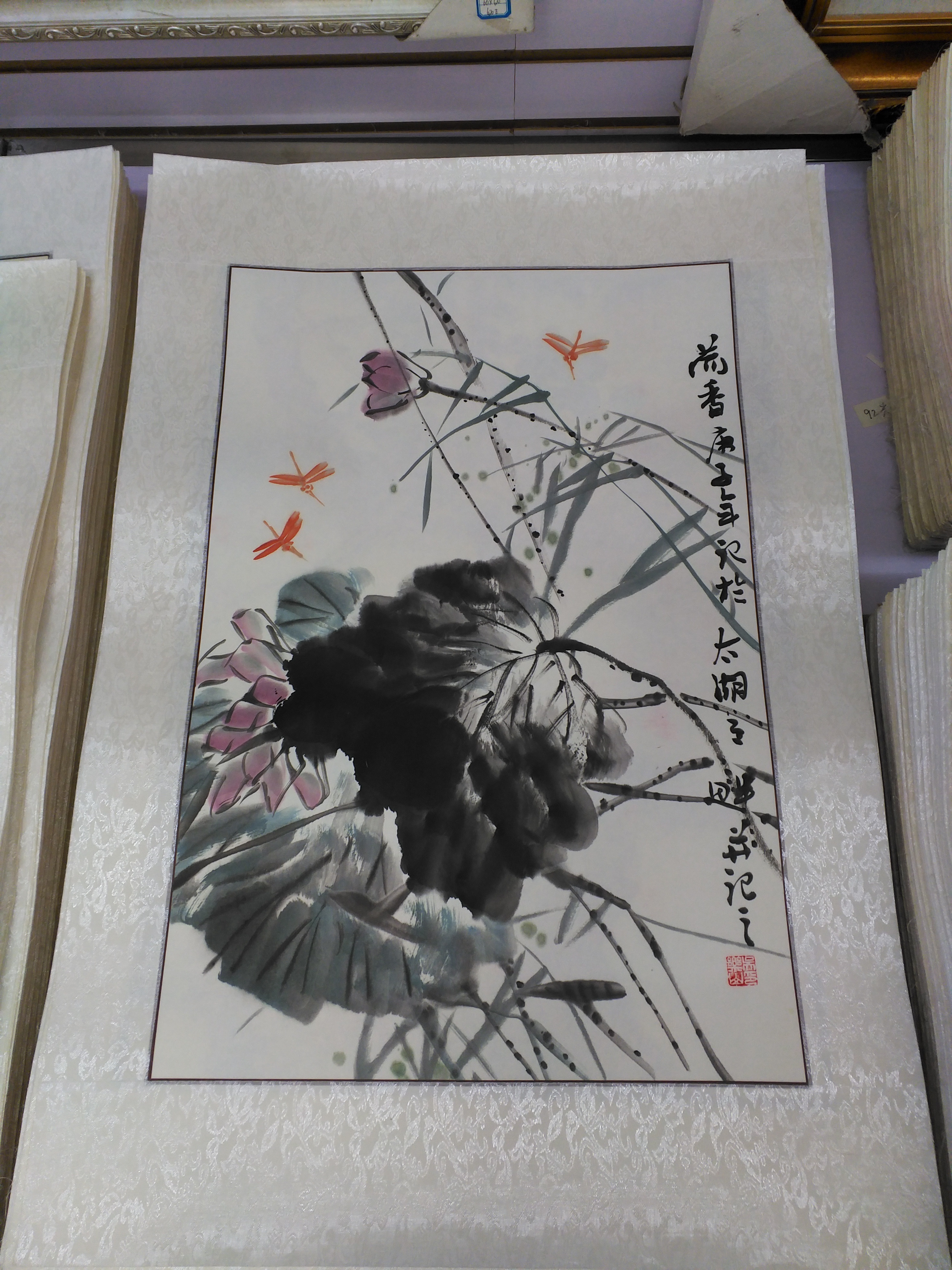 60x90乐山手绘花鸟青松花鸟国画中式画写意花鸟产品图