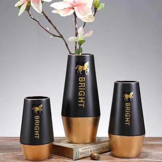 Creative modern simple ceramic vase flower arrangement home decoration living room study decorative cabinet bedroom restaurant wedding decoration arts and crafts gifts wholesale 0771 thumbnail