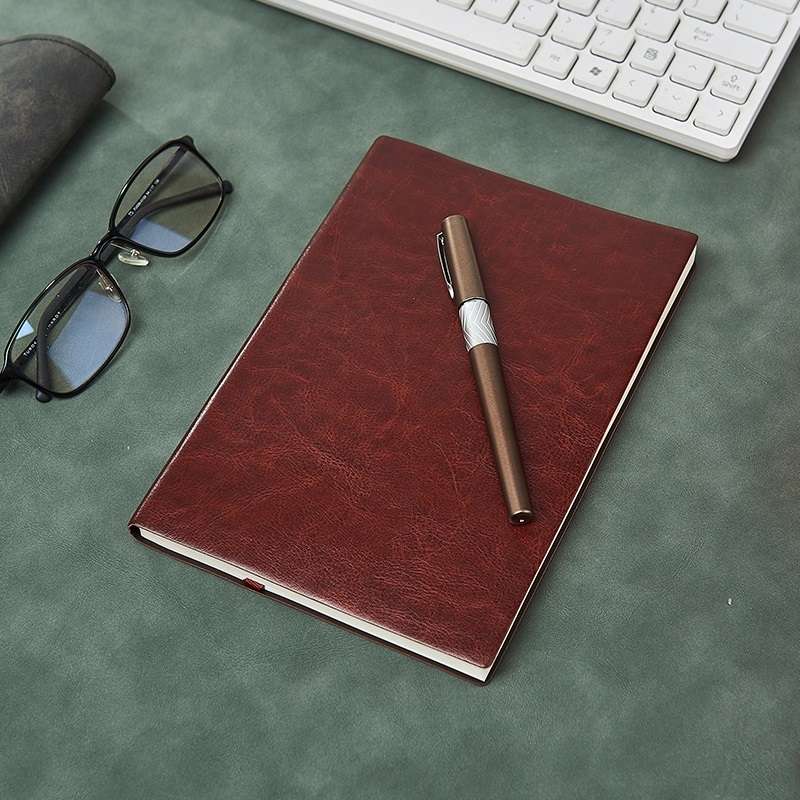 bowen博文LP25112-2可定制LOGO礼盒装笔记本A5办公文具用品记事本工作会议记录本协会学生奖品简约时尚馈赠礼细节图