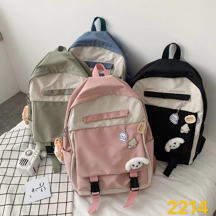 Schoolbag girl middle school students junior high school plaid primary school students from grades three to six light cute girl heart backpack bag 2214