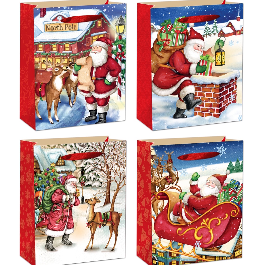 Gift Bag Custom Christmas Lovely Wind Exquisite Paper Bag