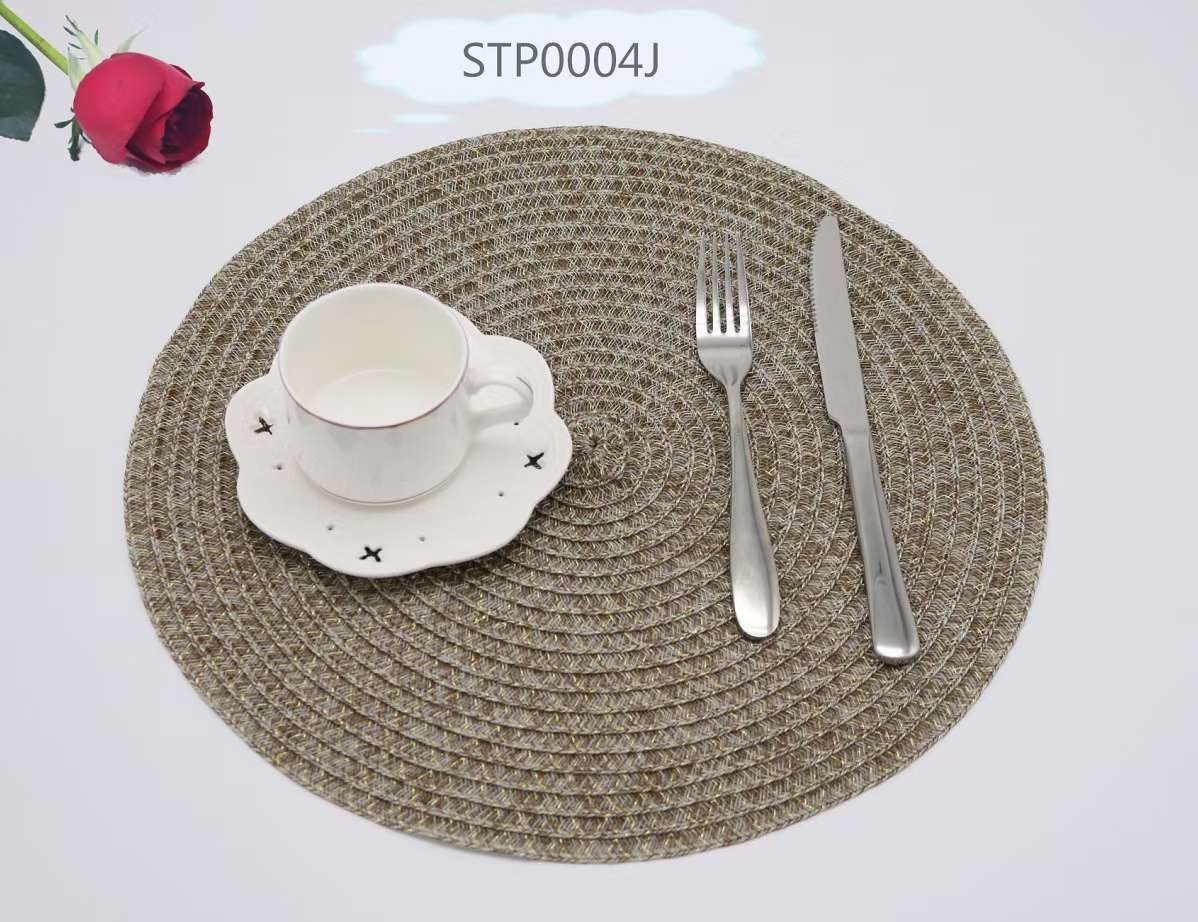 Round mat on a balcony with plants