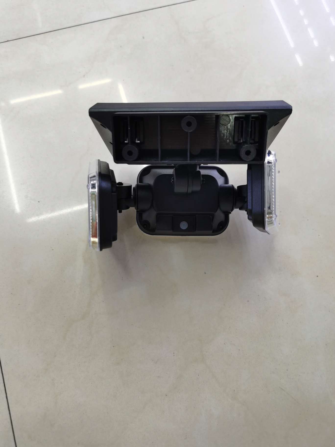 Solar sensor hanging lamp, solar 74LED three-head wall lamp, human body sensor double-head rotatable, household courtyard outdoor waterproof street lamp Specification image