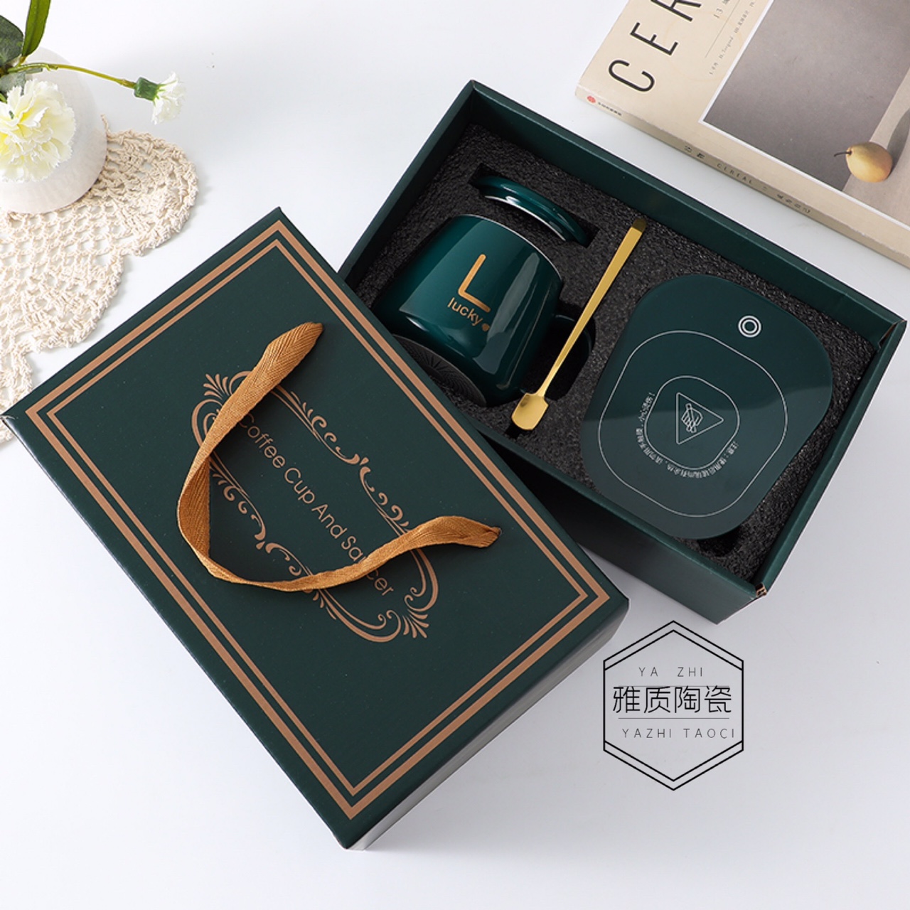 创意恒温杯55度暖暖杯家用马克杯礼品水杯礼盒劳动节礼品严选恒温杯陶瓷水杯咖啡杯暖暖杯批发小礼品活动伴手礼保温杯陶瓷杯