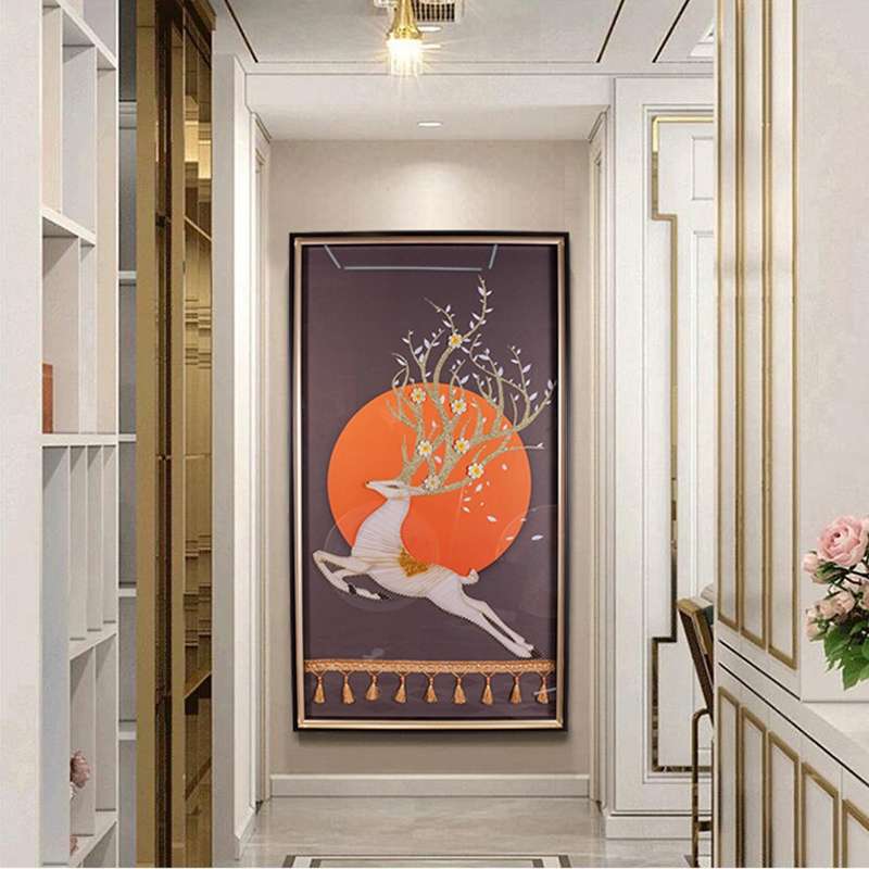 Light Luxury Porch Corridor Decorative Painting Simple Modern Living Room Hanging Picture Staircase High-Grade Three-Dimensional Physical Painting details Picture