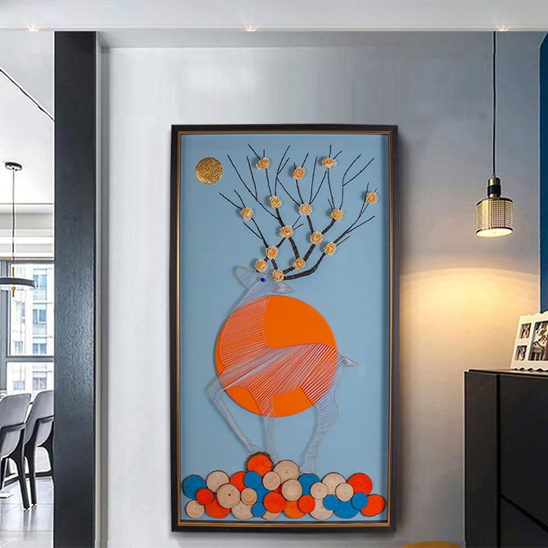 Light Luxury Porch Corridor Decorative Painting Simple Modern Living Room Hanging Picture Staircase High-Grade Three-Dimensional Physical Painting full figure