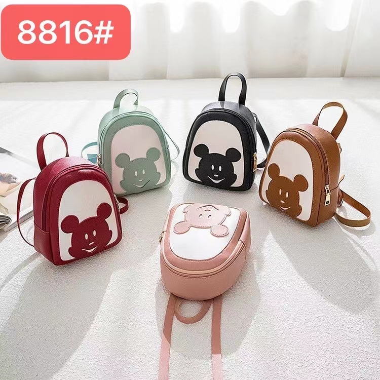 Children's bag fashion cute kindergarten 1-5 years old baby backpack girl Princess out mini backpack 8816