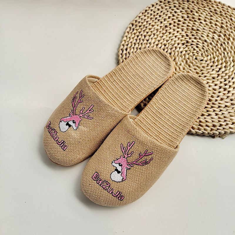 Linen Woven Eco-Friendly Slippers 12 full figure