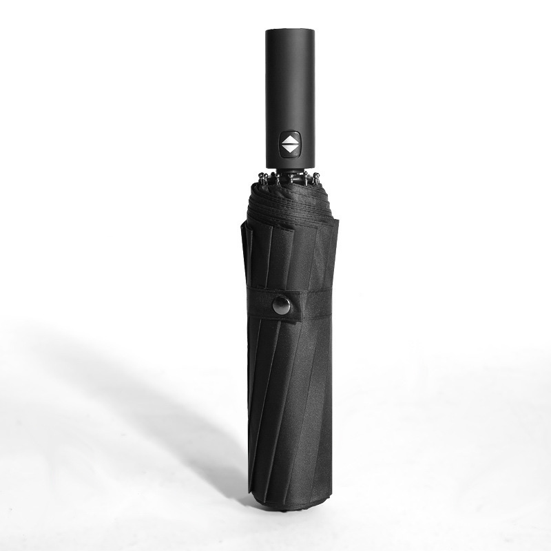 千家旺12骨自动商务遮阳防晒晴雨两用黑胶太阳伞，厂家批发可定制广告  要12黑胶自动伞联系我手柄一样的产品图