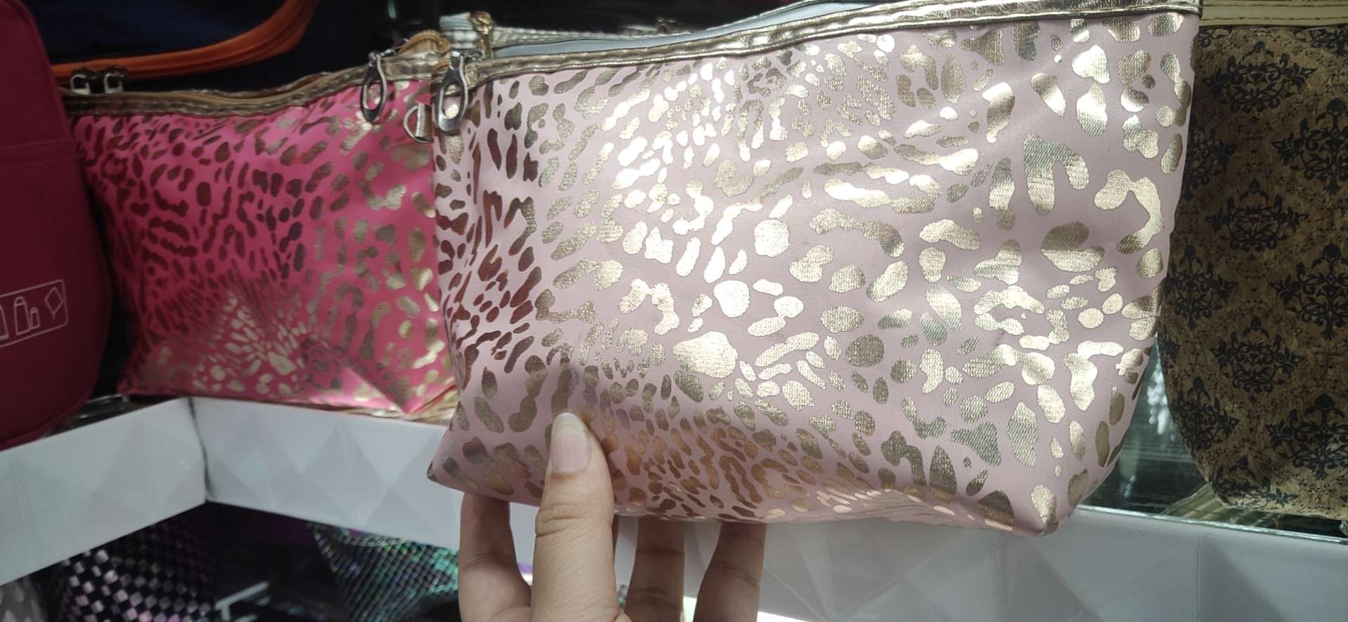 Leopard Print Hex Bag details Picture