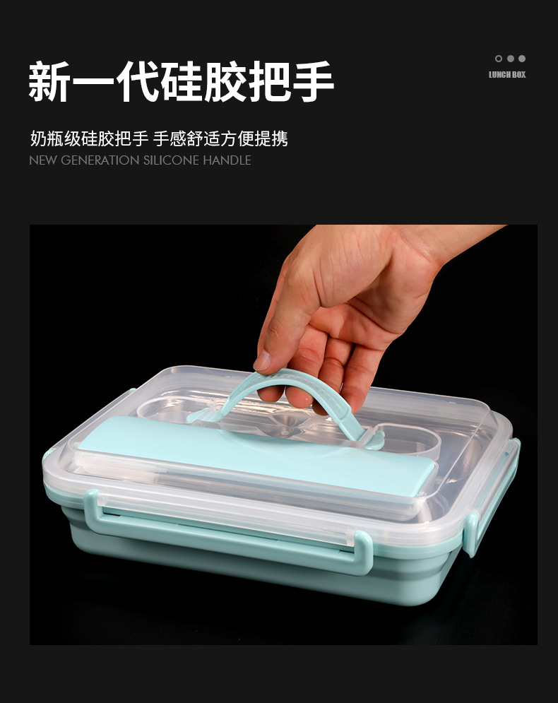 Student Lunch Box 304 Stainless Steel Portable Lunch Box Insulated Leakproof Sealed Lunch Box undefined
