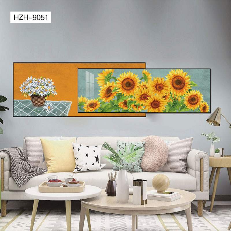 Aluminum alloy crystal porcelain crystal shell double bedhead painting 48*1801️ ️ Item Picture