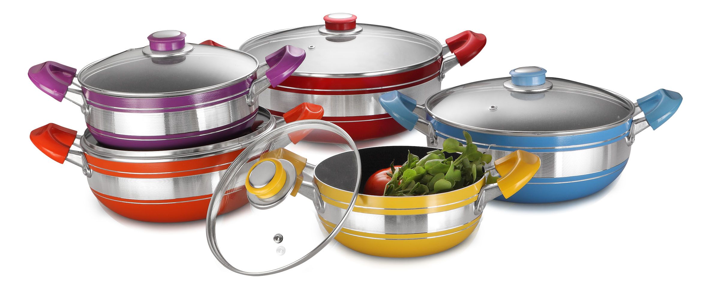 Yellow double-handled soup pot details Picture