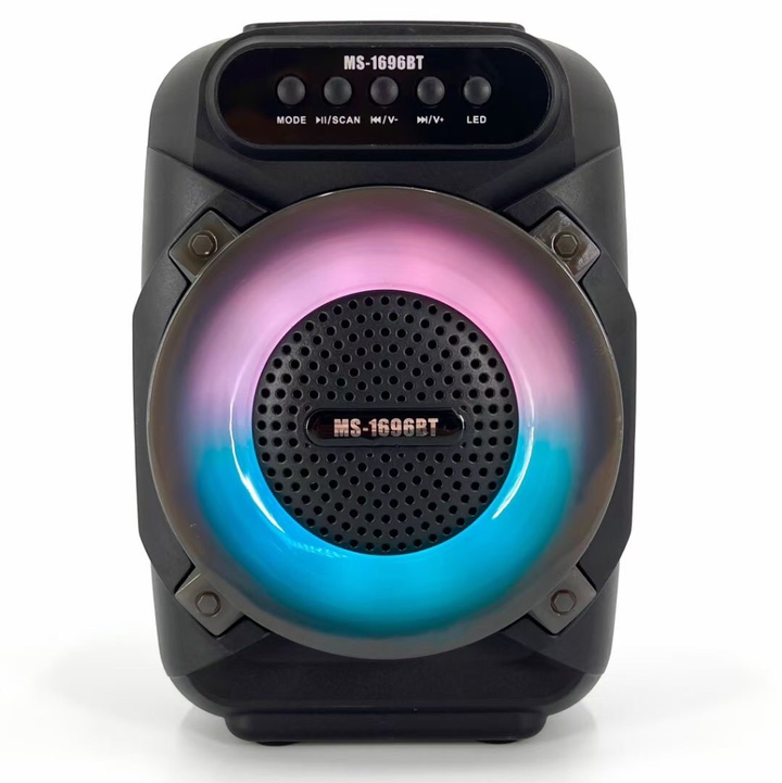 MS彩灯蓝牙音响便携式音箱插卡音箱广场舞音响。
