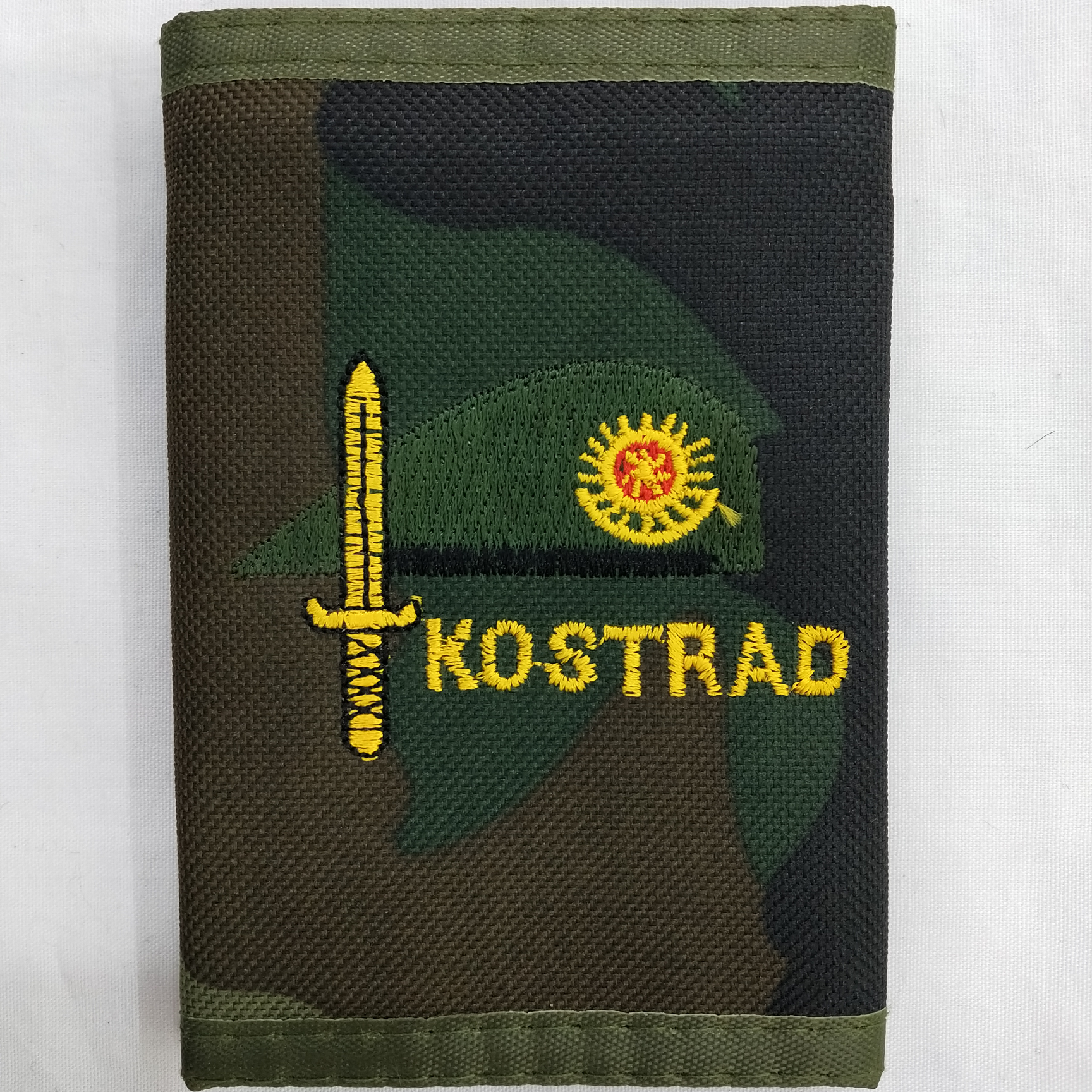Camouflage embroidered wallet