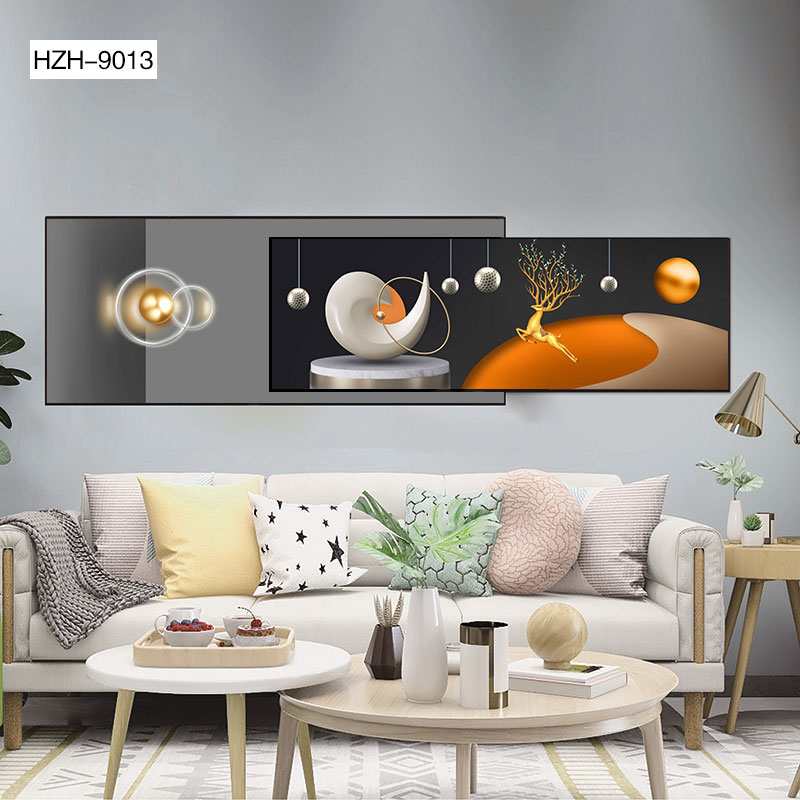 Aluminum alloy crystal porcelain crystal shell double bedhead painting 48*1804️ ️ Item Picture