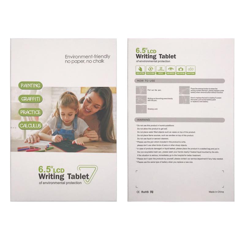 手写板 液晶手写板 6.5寸儿童液晶小画板  护眼环保 液晶手写板 单色笔迹  柔性液晶显示屏详情图4