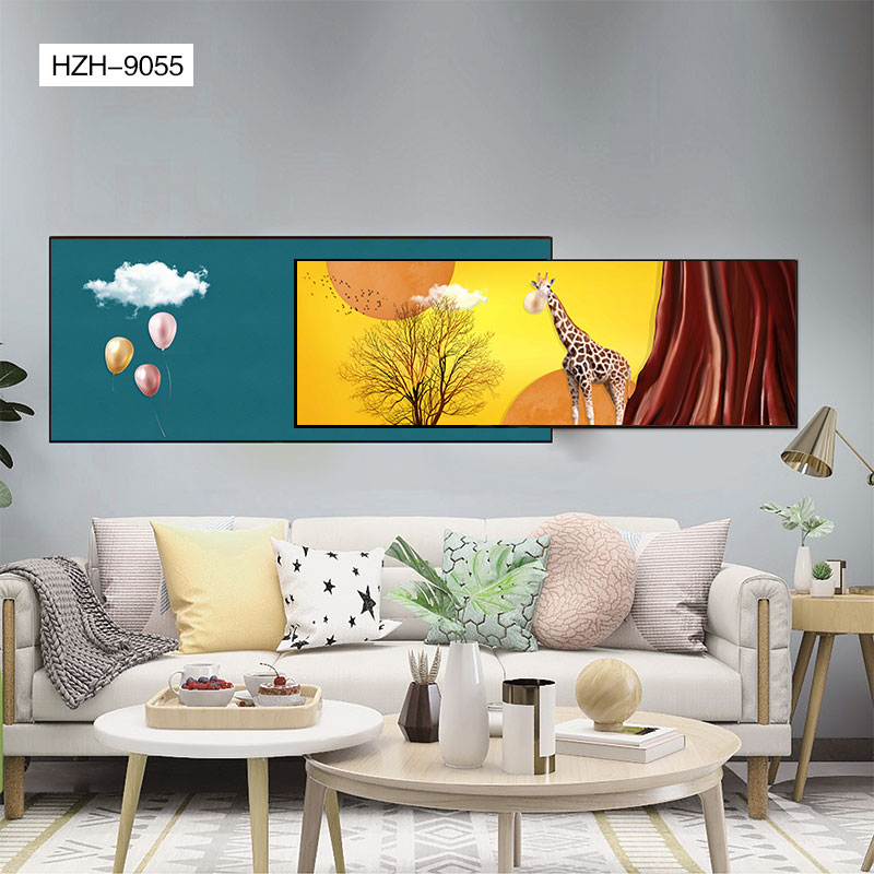 Aluminum alloy crystal porcelain crystal shell double bedhead painting 48*1801️ ️