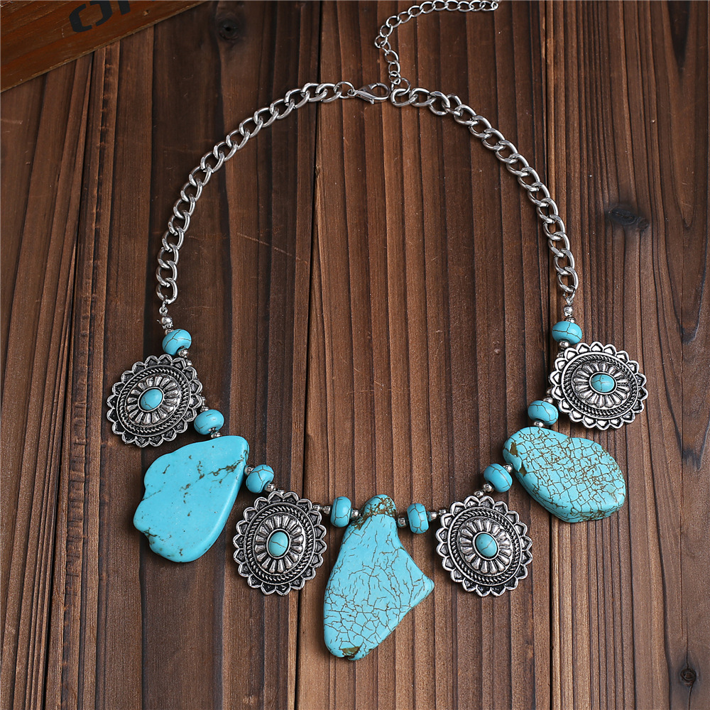 新款欧美外贸饰品石头项链 星座罗盘合金项链 速卖通热销批发