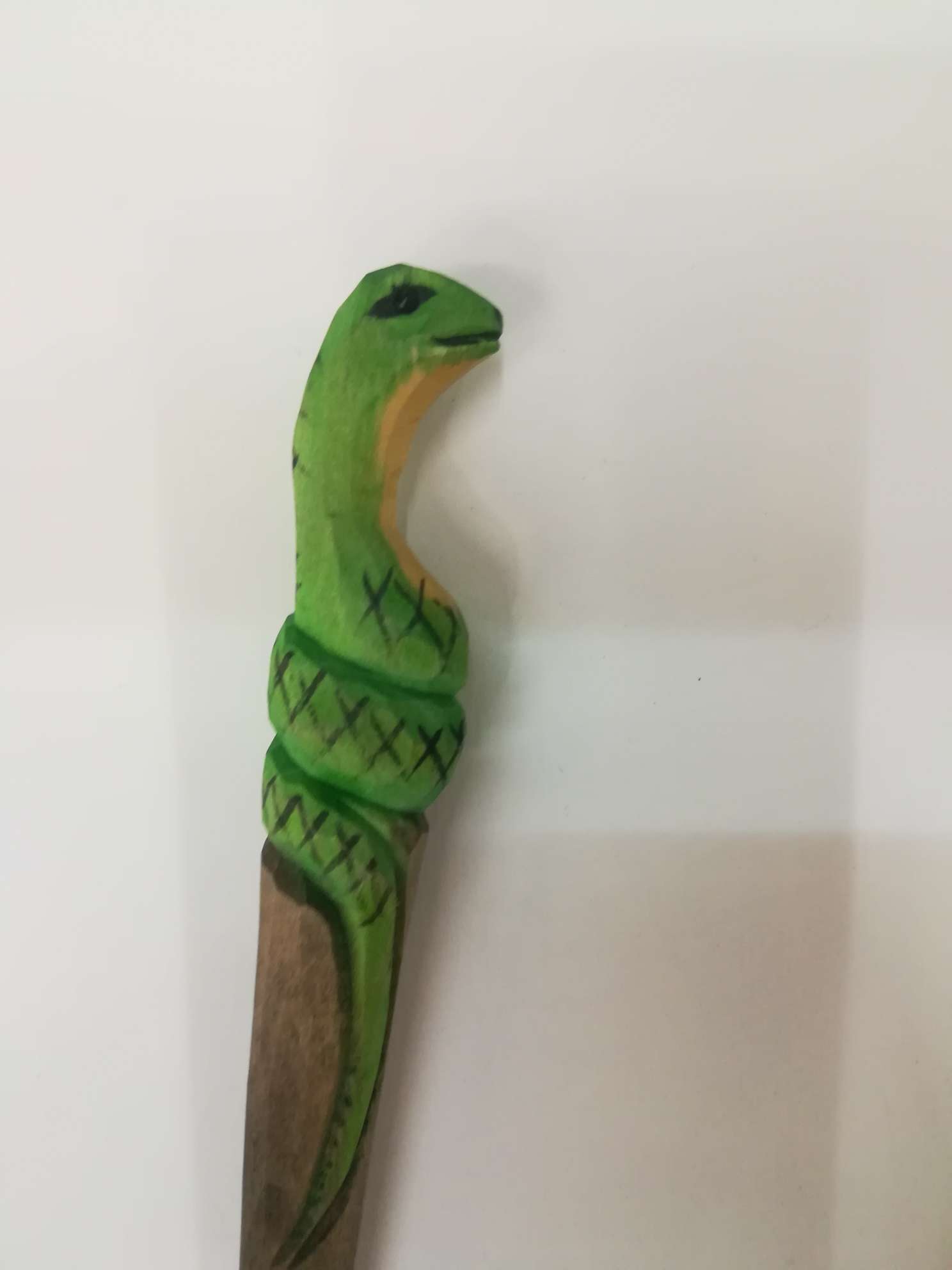 旅游纪念品纯手工雕刻木头仿真蜷蛇礼品工艺圆珠笔详情图6